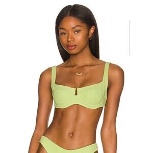 L*Space Camellia Bikini Top in Mojito Green Size Small Underwired NWT